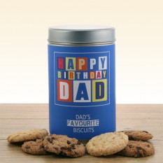 Hampers and Gifts to the UK - Send the Dad's Favourite Biscuits Tin with a Dozen Cookies